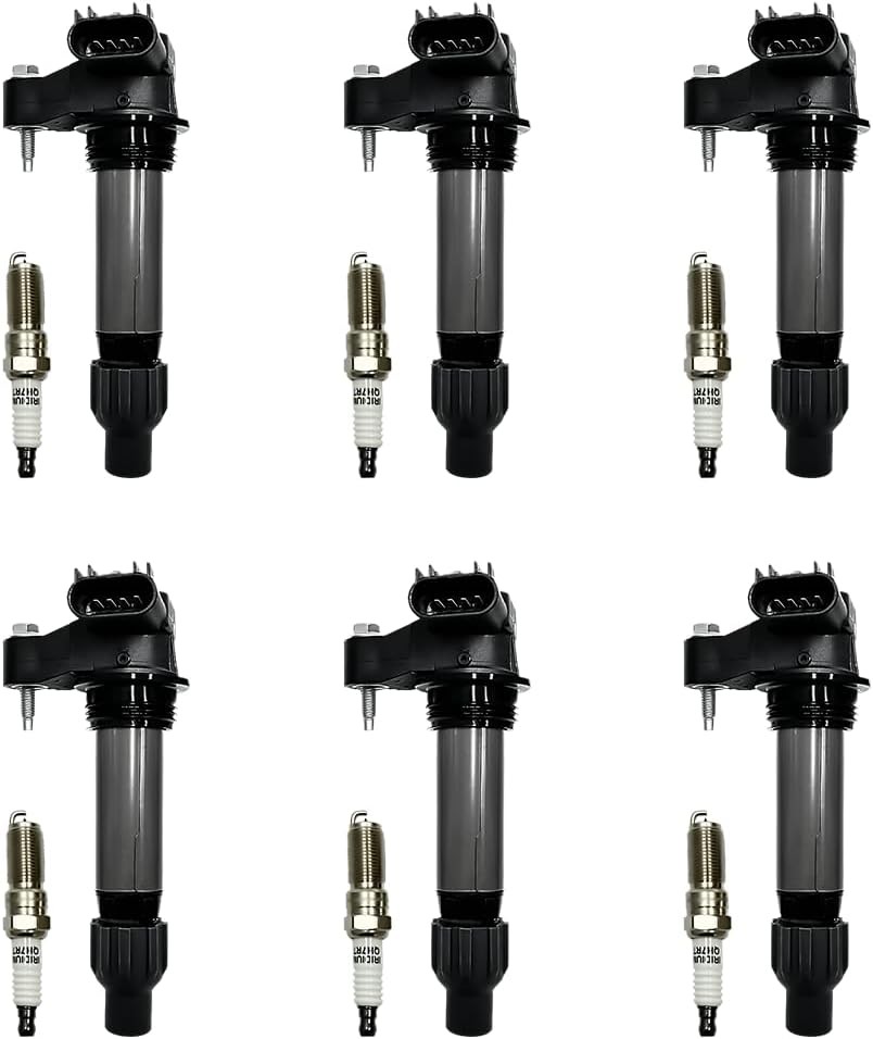 UF569 Ignition Coil Pack and 6509 Iridium Spark Plugs Compatible with Chevy