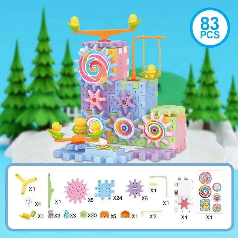 Learning Educational Toys for Kids 3D Puzzle Set Baby Plastic Building Kits Toy