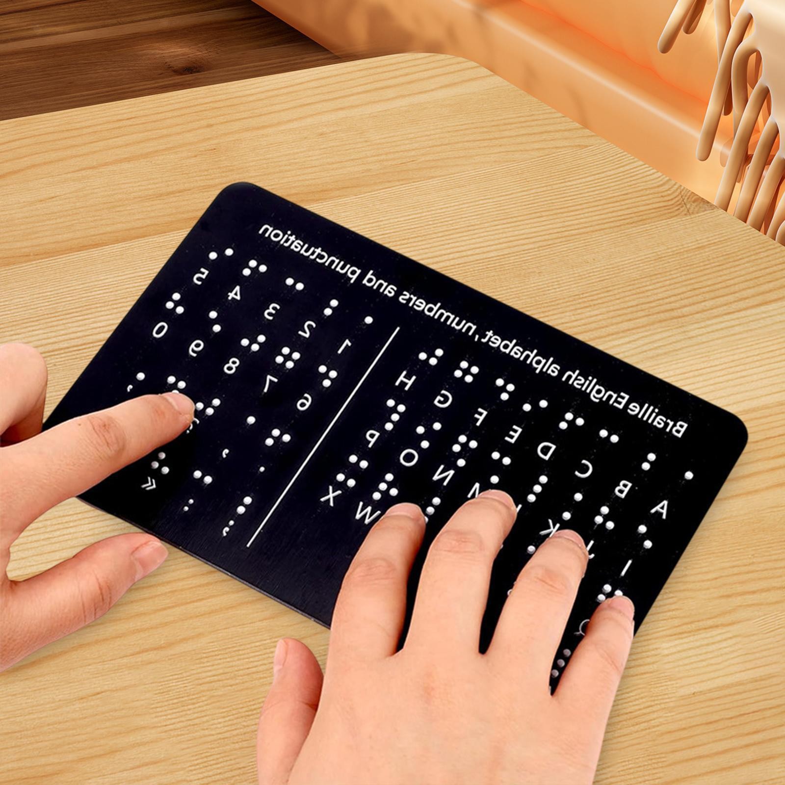 Braille Alphabet Board Braille Learning Braille Fingerboard Portable Tactile