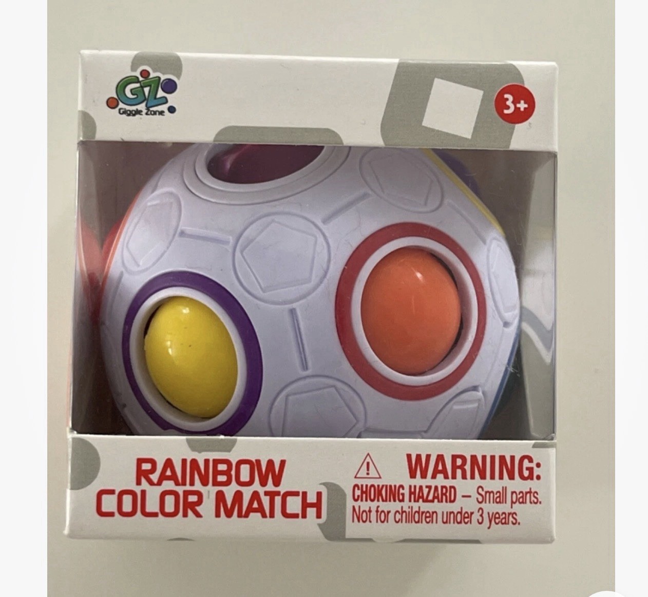 Giggle Zone Rainbow Color Match Puzzle Ball Novelty Toy NEW