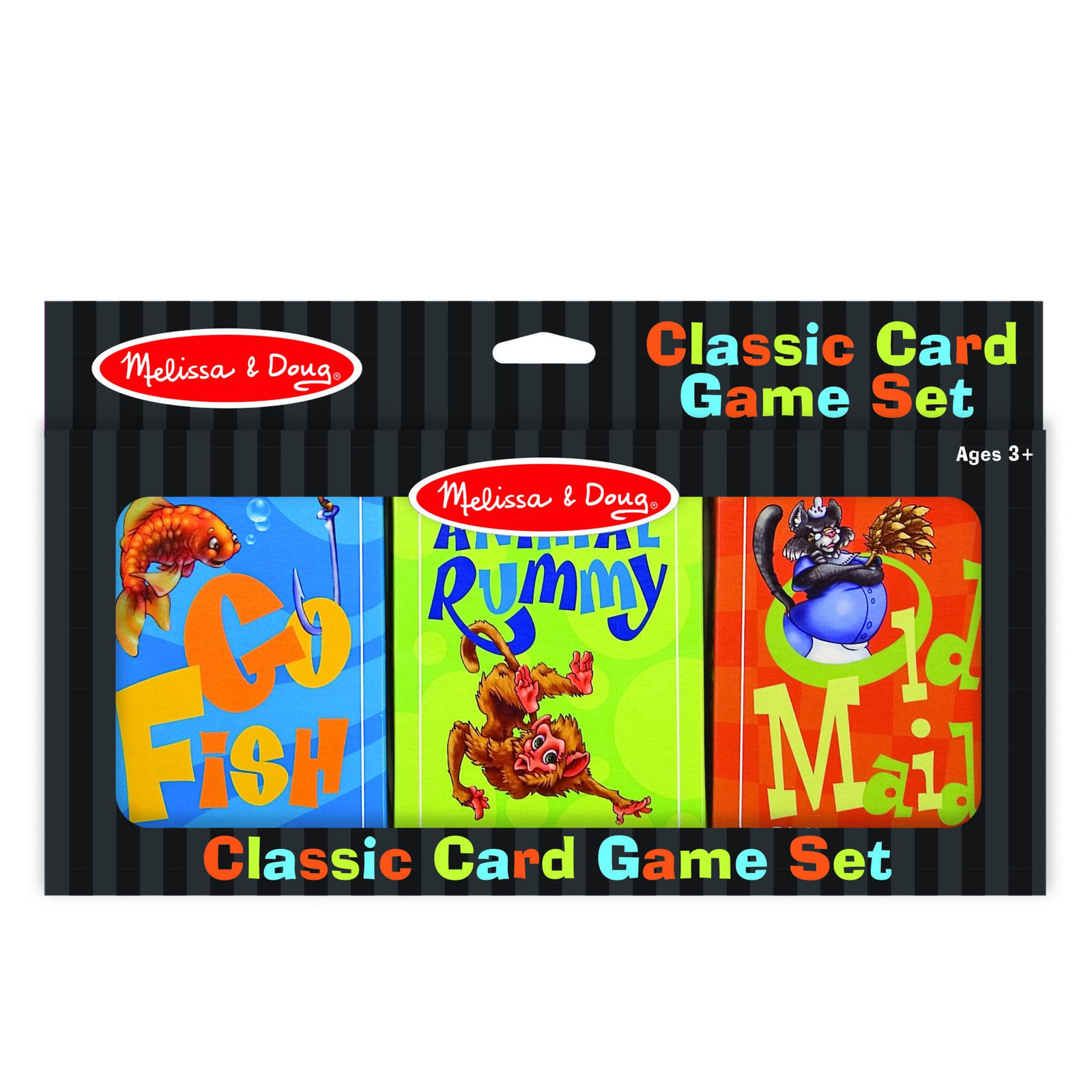 Melissa and Doug Animal Card Game Set Old Maid Go Fish Rummy for Kids 3+