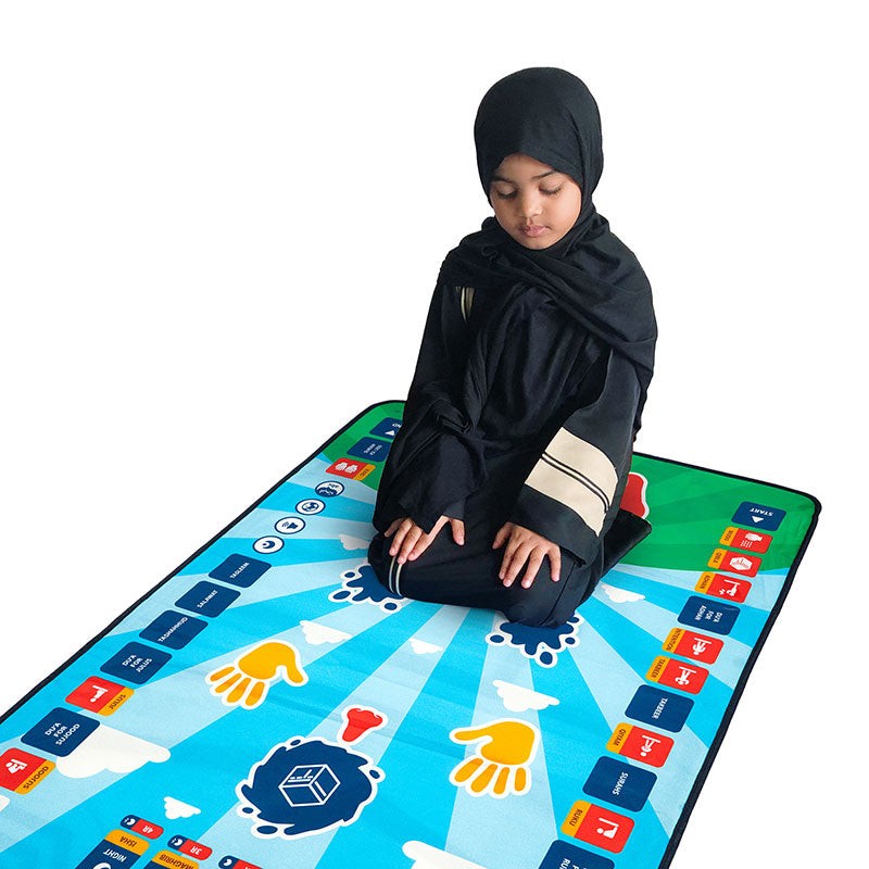 My Salah Mat for Kids – Smart Interactive Prayer Mat (Blue, Returned Item)