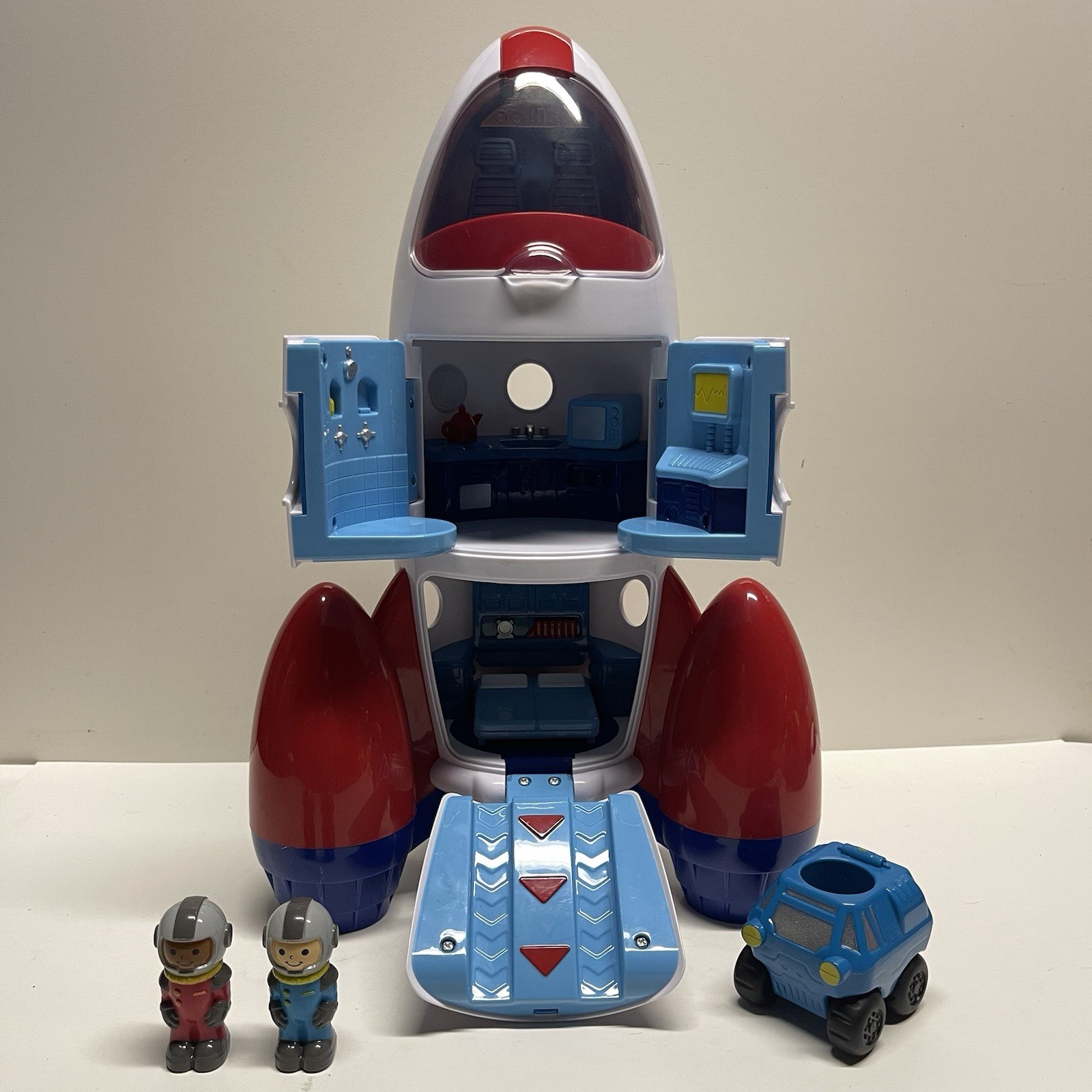 Lakeshore Learn & Play Explore Rocket Space Ship Toy w/ 2 Astronauts And Rover