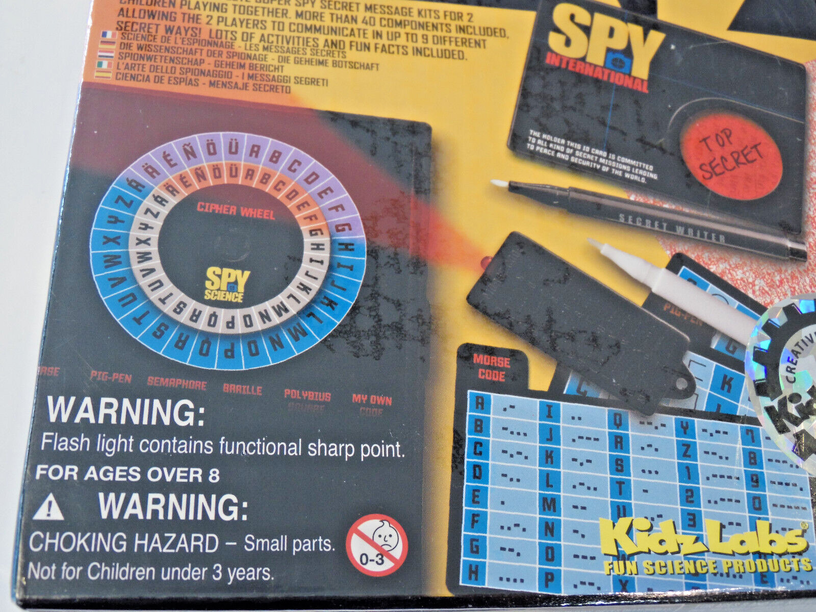 Spy Science Secret Spy Message Kit for 2 children playing together Code Decode