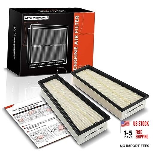 2-PC Left & Right Engine Air Filter Compatible with Mercedes-Benz E63 AMG S