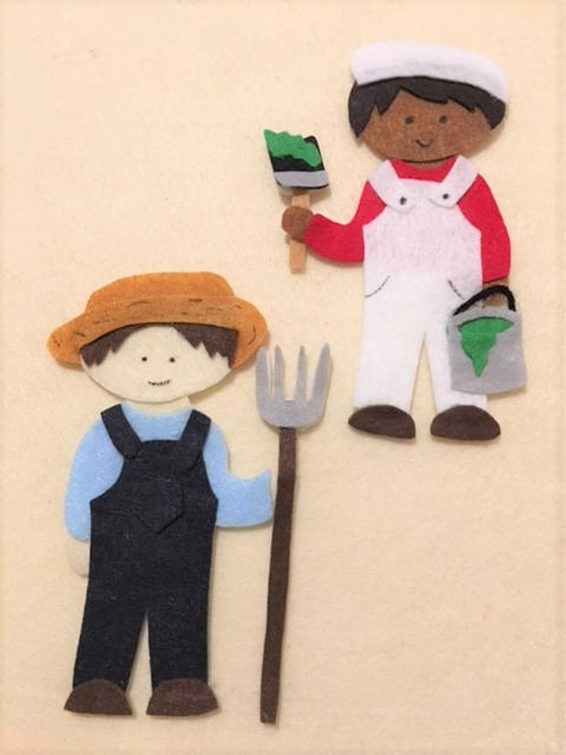 14 Community Helpers Felt Story Set for Felt or Flannel Board Play