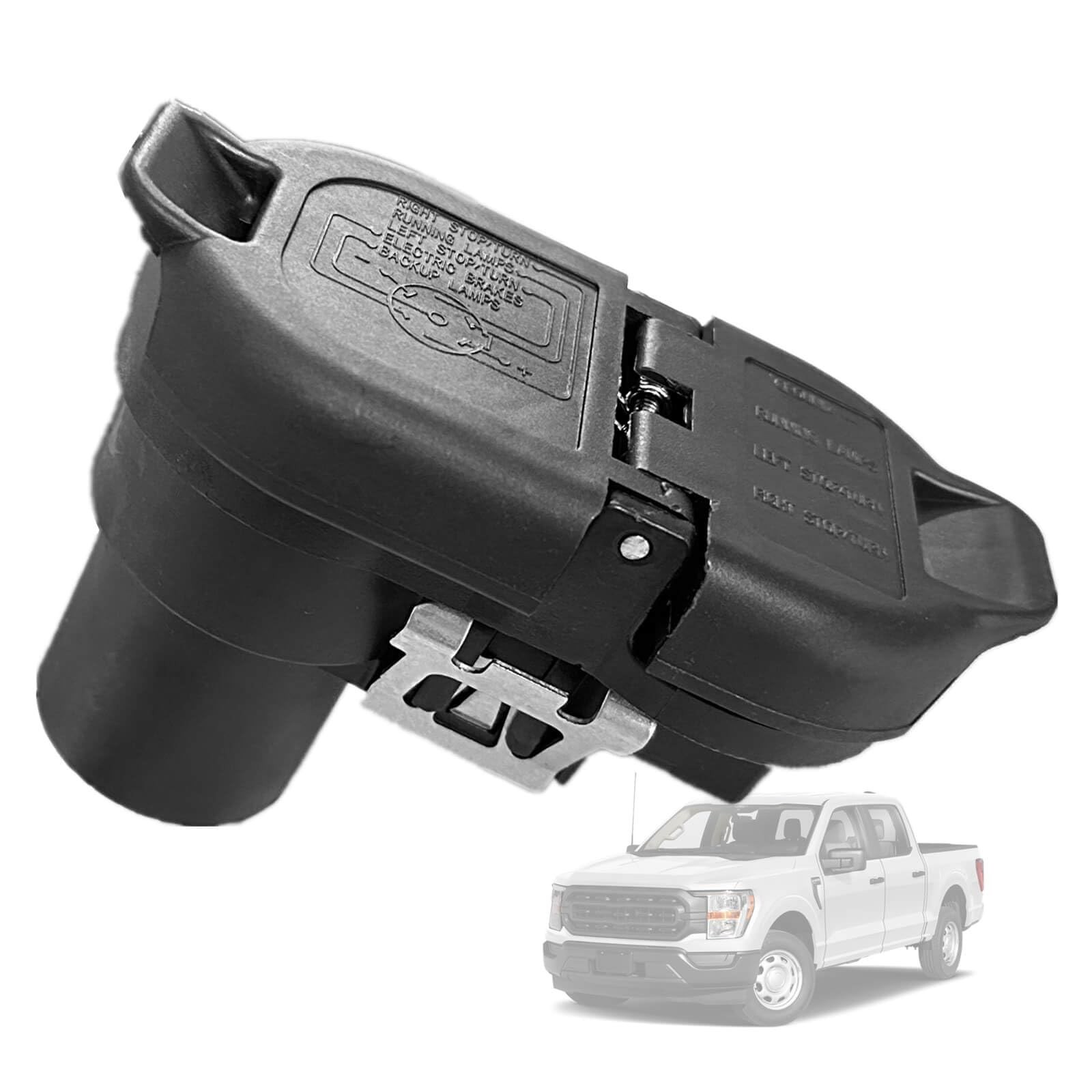 Trailer Brake Harness Towing FU5Z-14489-A，7-Pin Round / 4-Pin Flat Plug C