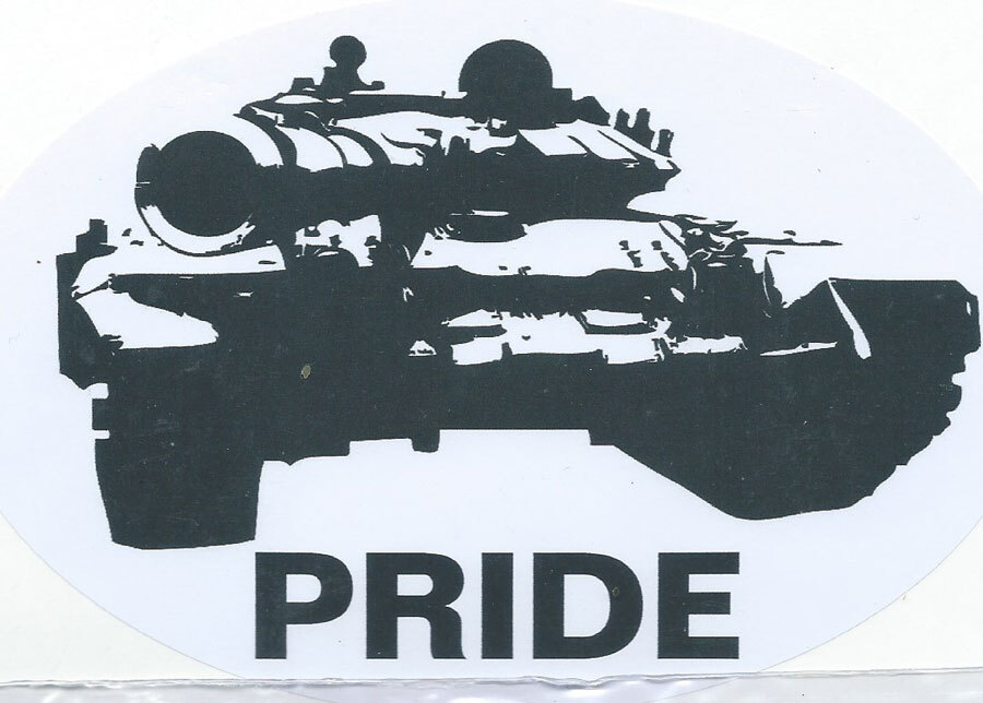 DioArt 1/35 Tank Pride. Bumper Sticker (self adhesive waterproof vinyl)