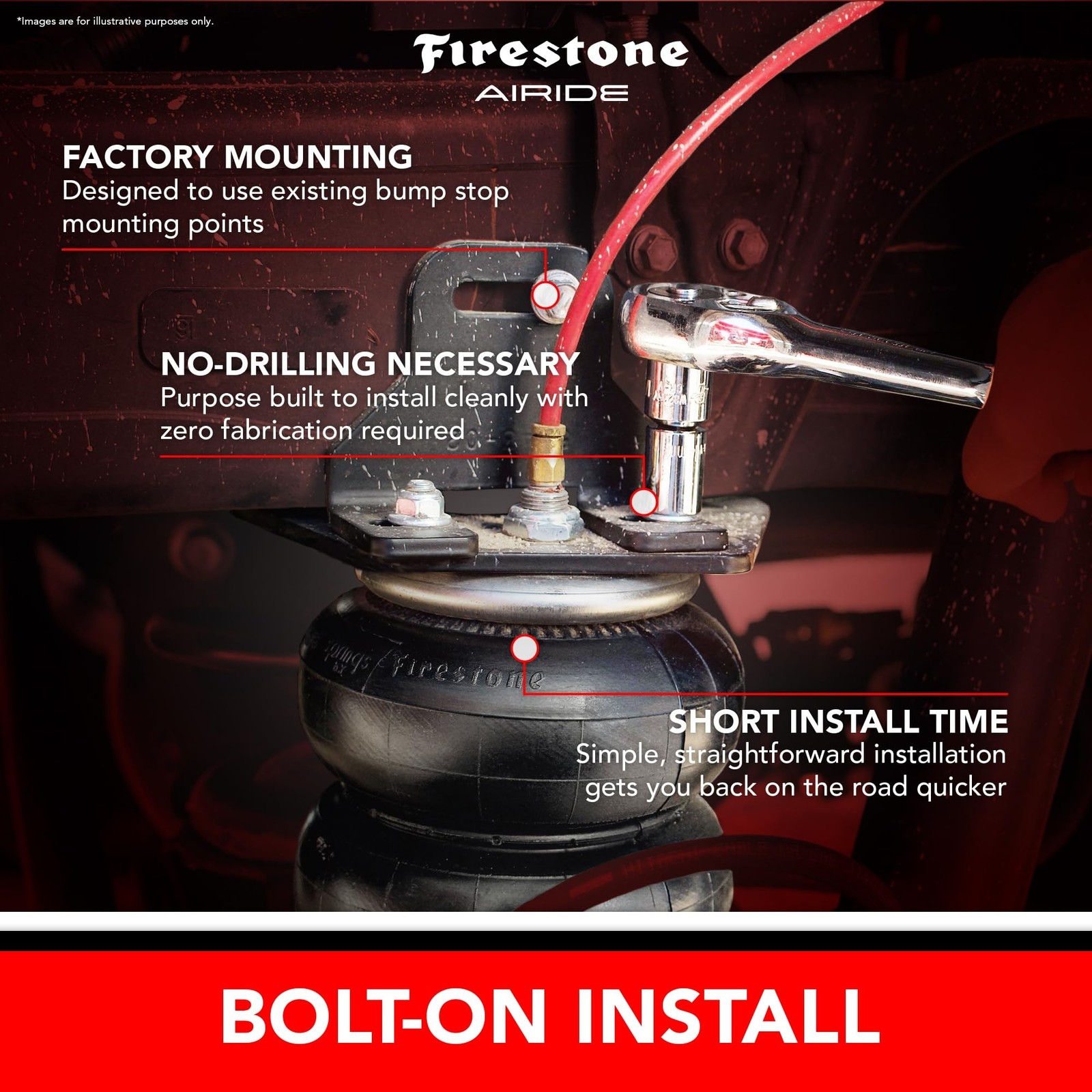 Firestone Airide Air Suspension Kit with Mounting Assembly PN 2703