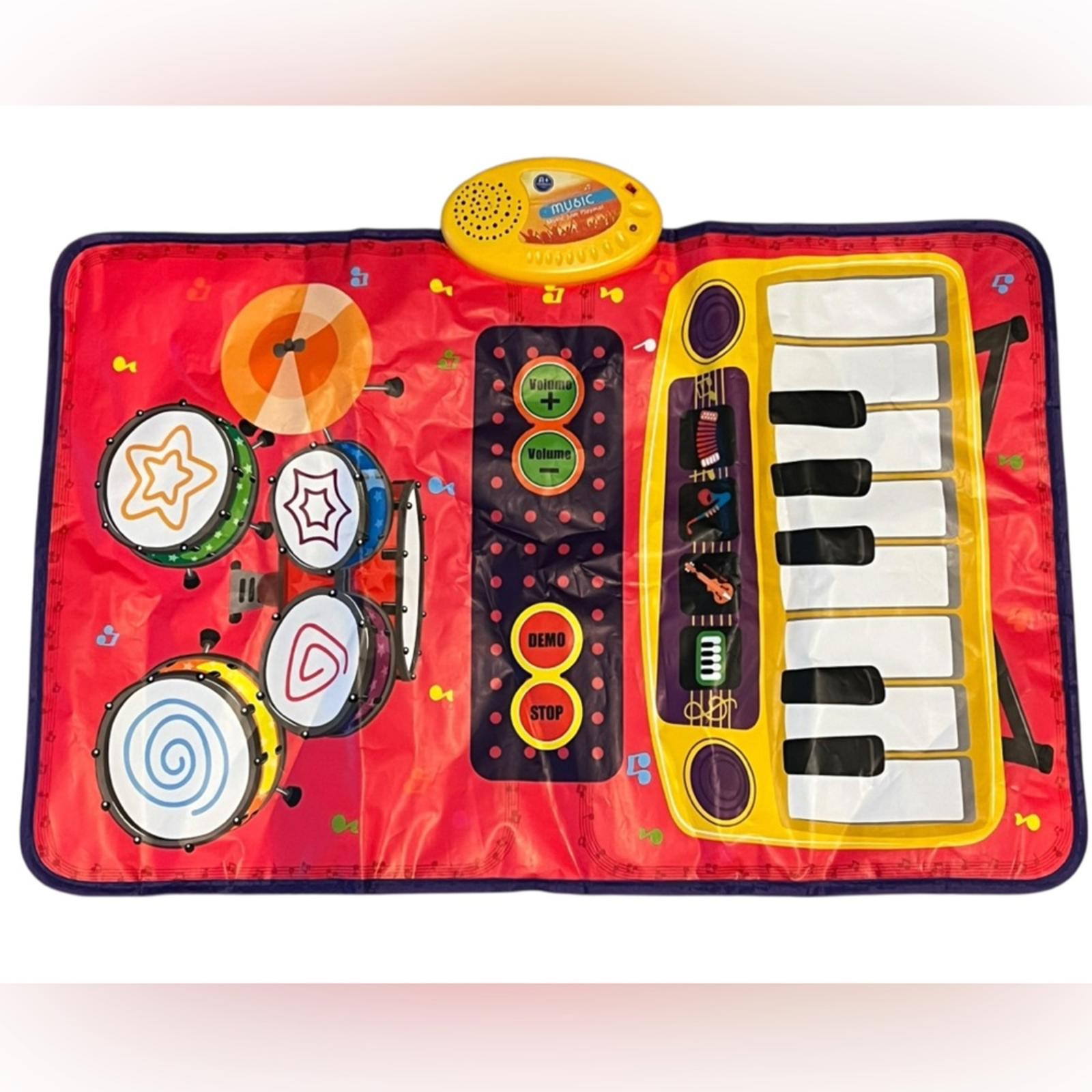 Kids Musical Playmat Piano & Drum Set with Sounds and Lights