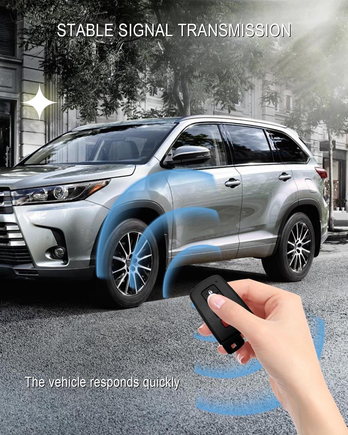 Smart Car Key Fob Fit for Toyota Highlander 2014 2015 2016 2017 2018 2019,