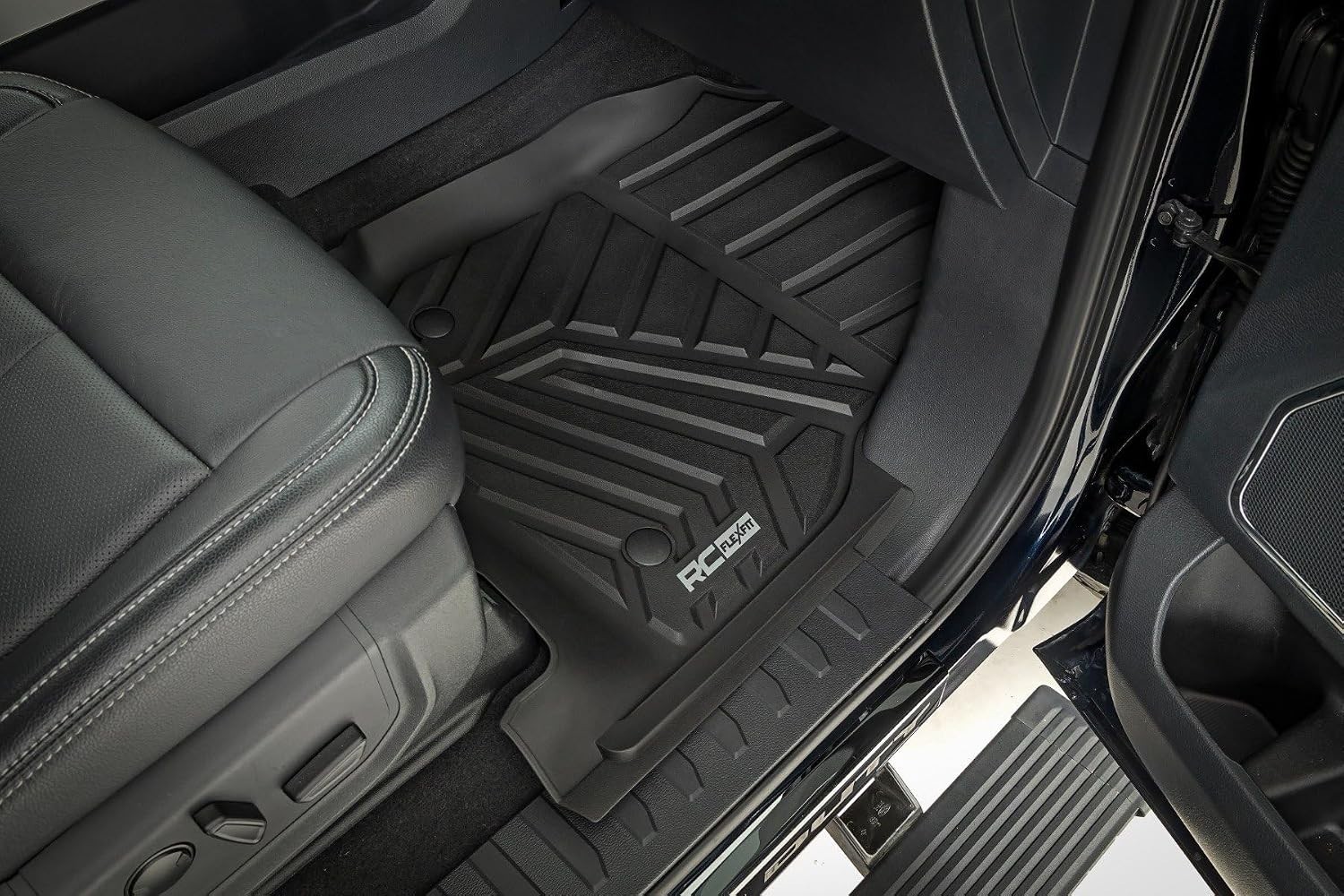 Rough Country Flex-Fit Floor Mats for Ford F-250/350 Super Duty (2017-2025) Crew