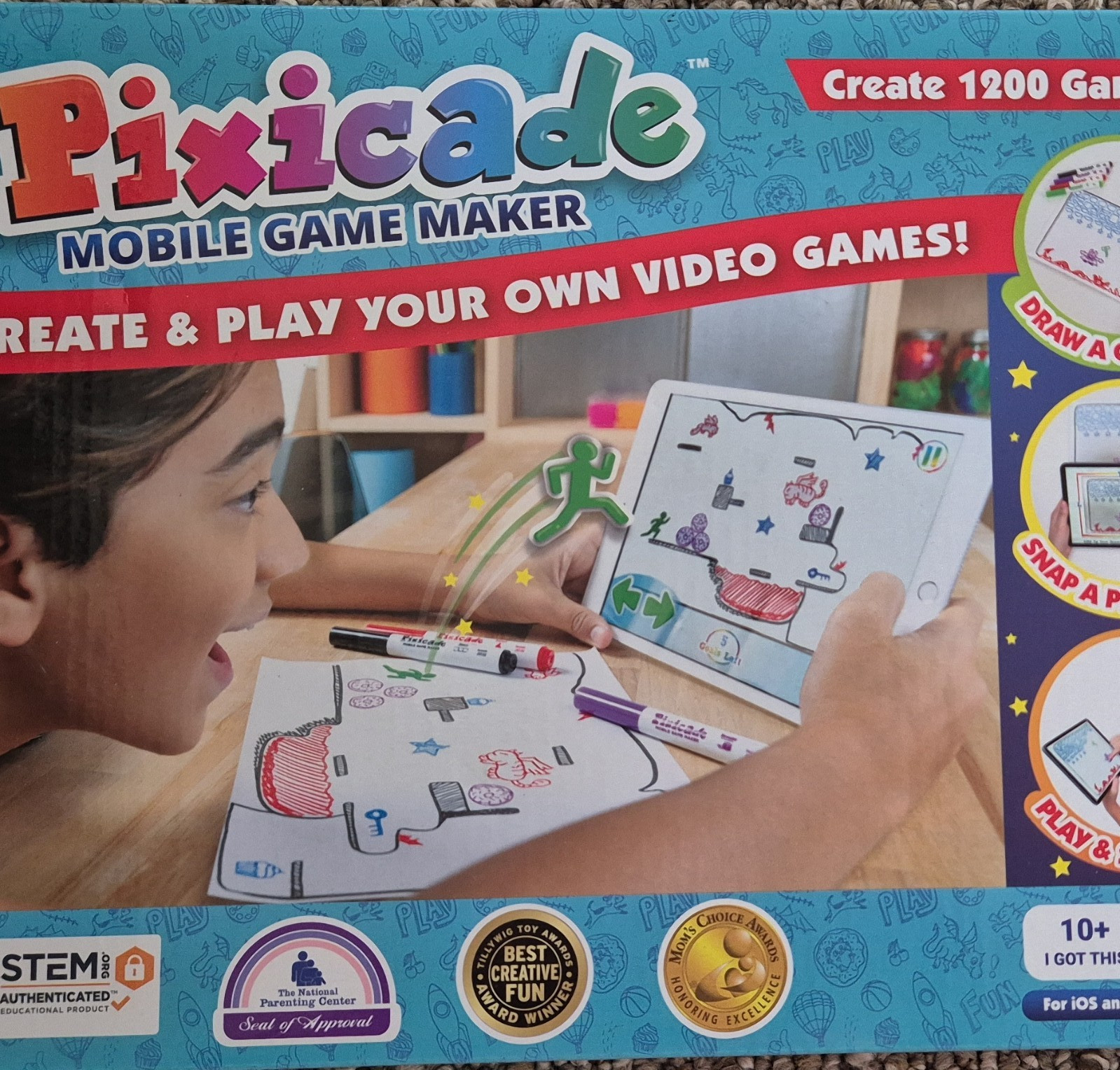 Pixicade Mobile Game Maker STEM Art Kit Create & Play Video Games Ages 10+