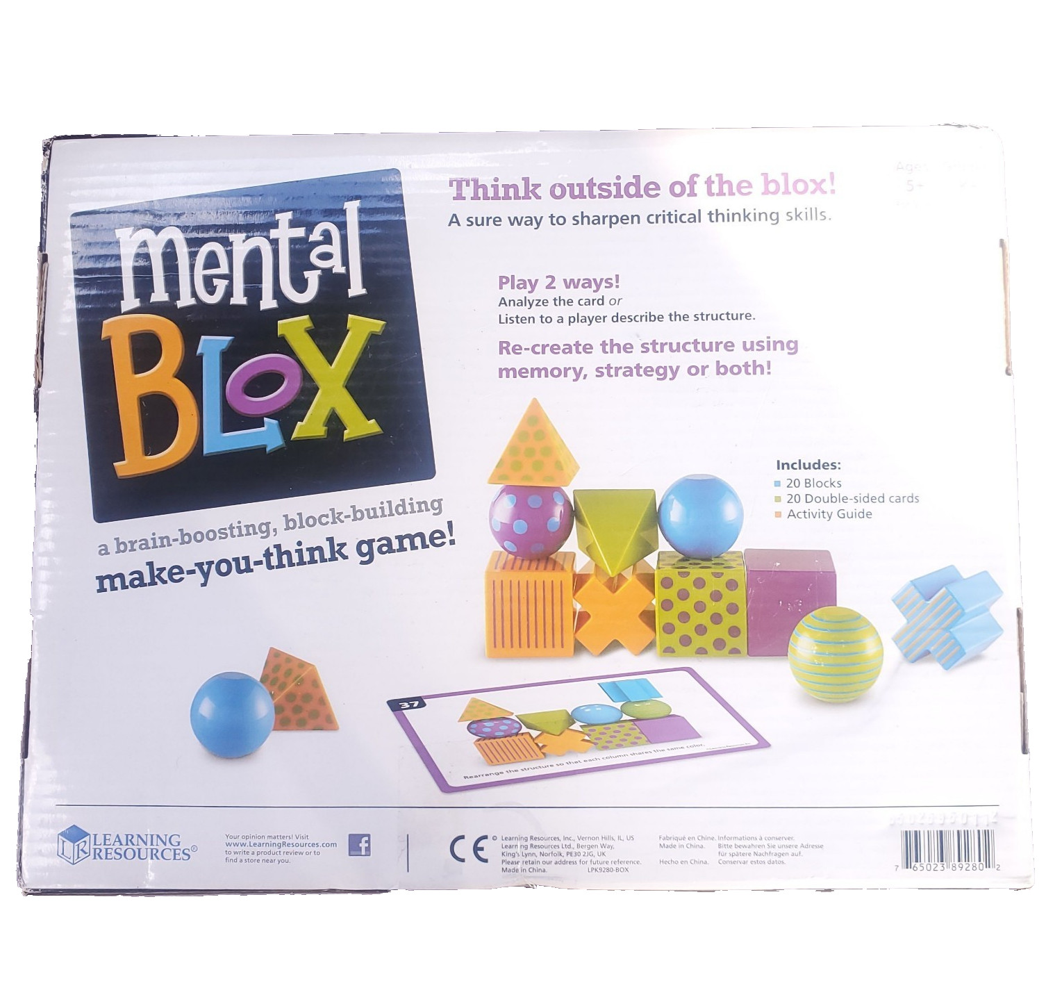 Educational Kids Games Lot Financial Peace Jr Mental Blox STEM Learning Lot of 2