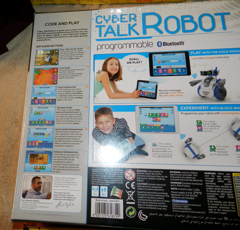Cyber Talk Robot Programmable Talking Interactive Play Walkie Talkie Bluetooth