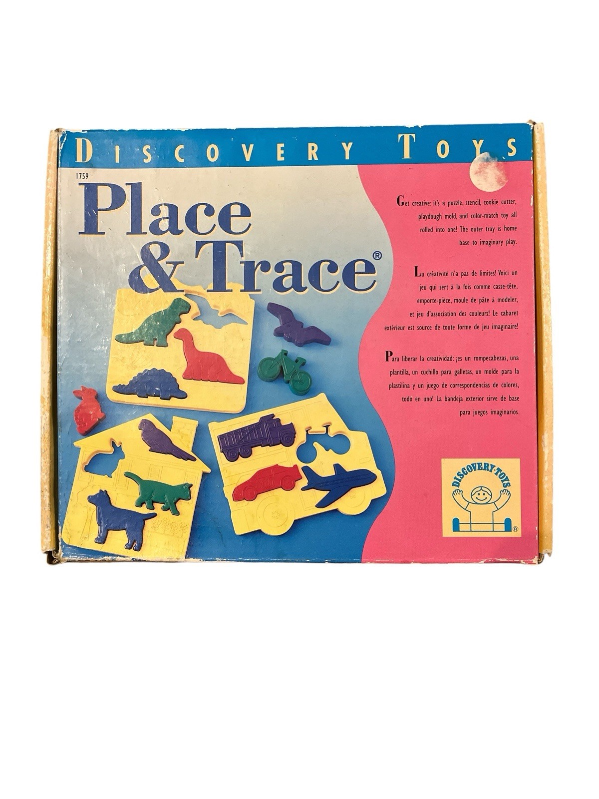 VTG Discovery Toys Place And Trace W Box Perfect Shape Complete