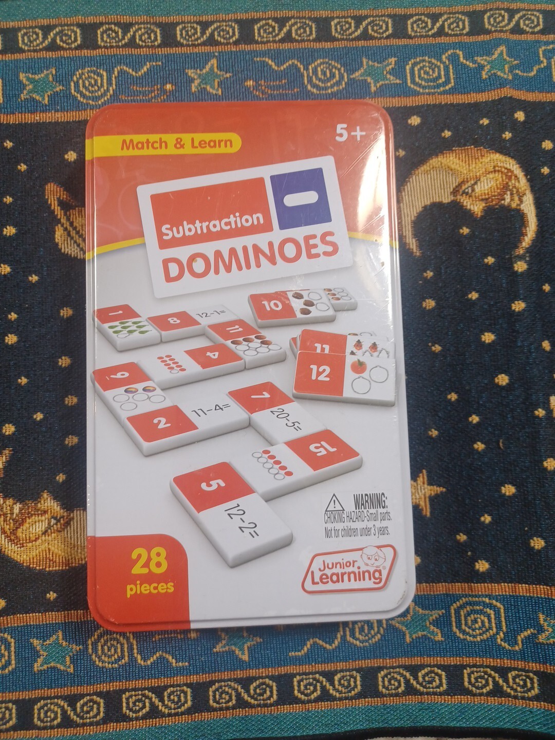 Junior Learning Dominoes Subtraction New In Metal Box
