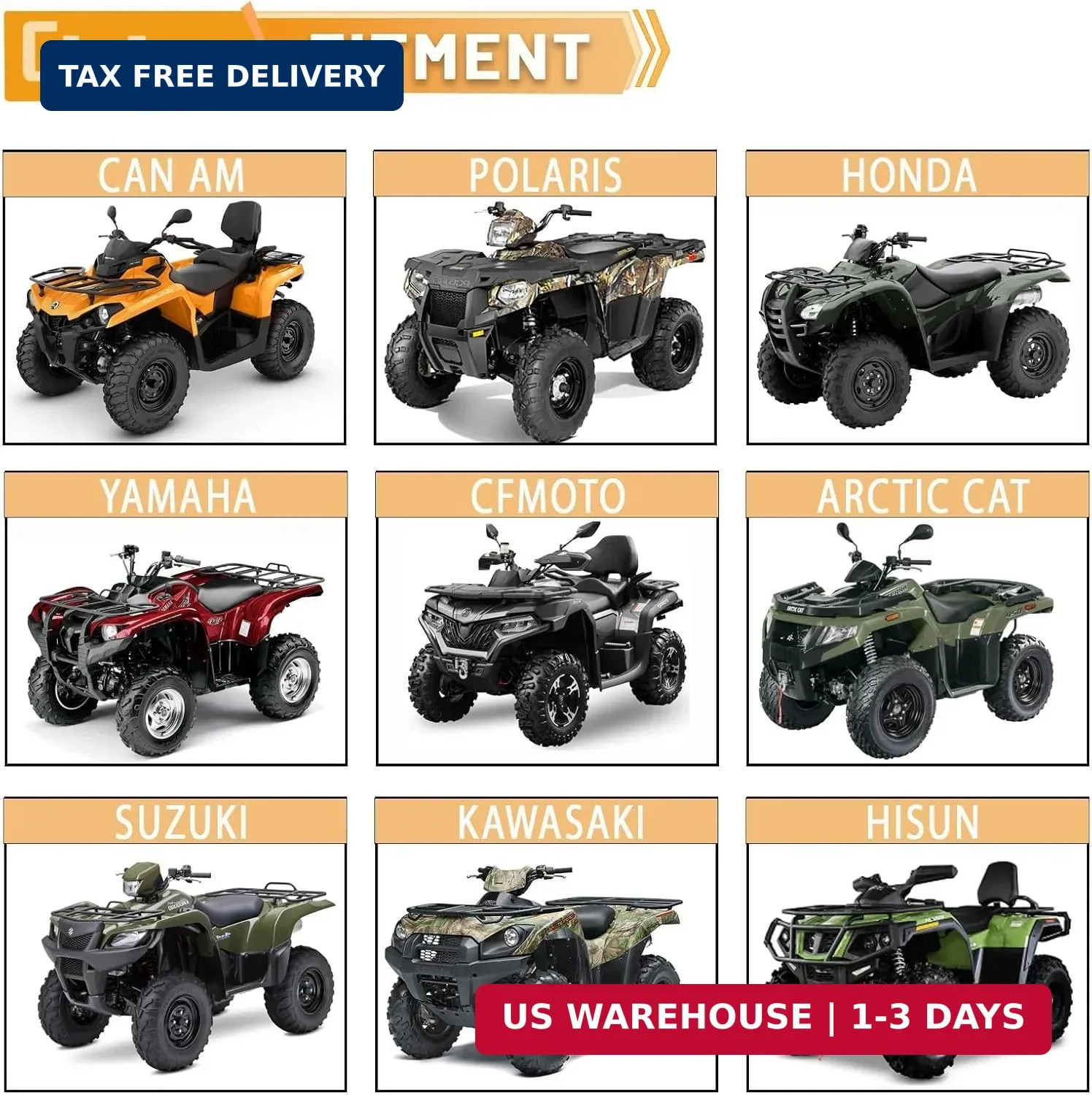 Chikia XL ATV Cover 420D Waterproof,4 Wheeler ATV Cover Replacement for Polaris