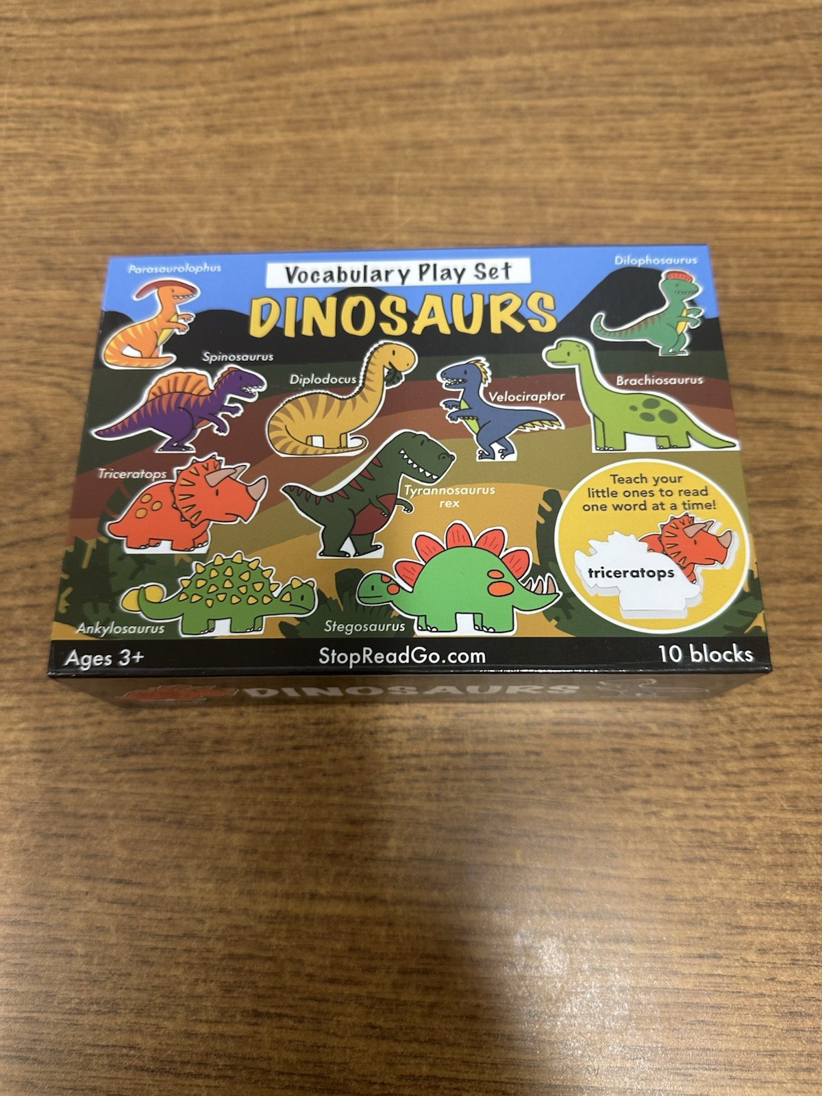 Educational Blocks Playset DINOS Matching Scenes For Speech Therapy Autism ABA