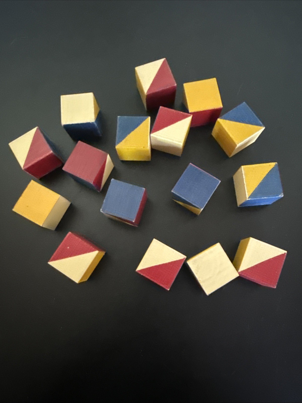 Vintage WBI Block Design Test – 16 Blocks – Kohs Style Wechsler IQ Test w/Box