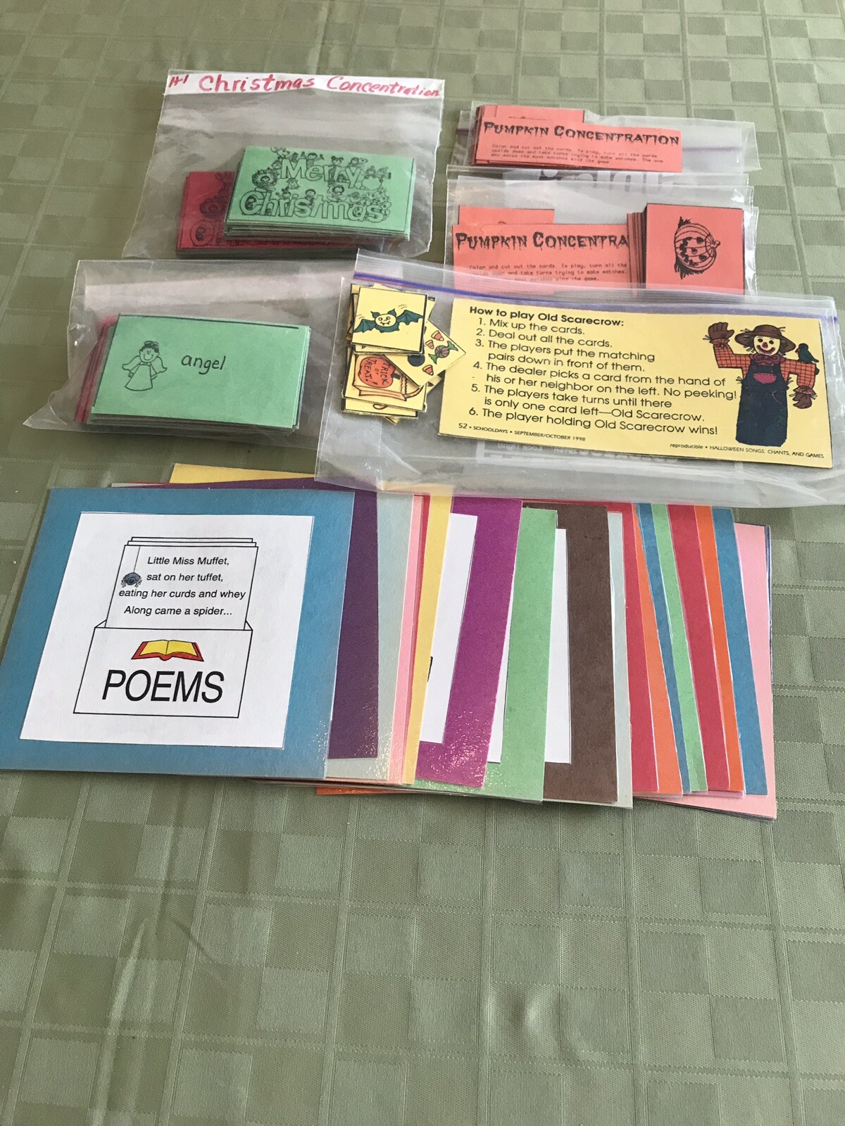 Learning Center THREE Games Holiday Themes & Center Labels Classroom