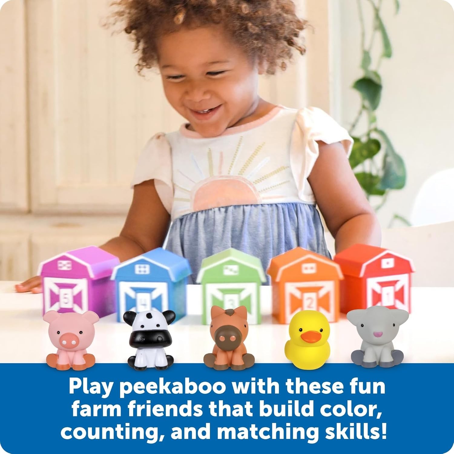 Learning Resources Peekaboo Learning Farm – 10 Pieces, Ages 18+ Months Toddler L