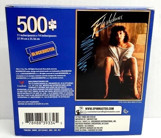 500pc BLOCKBUSTER PUZZLE JIGSAW FOOTLOOSE CLUELESS OFFICE SPACE FLASHDANCE MOVIE