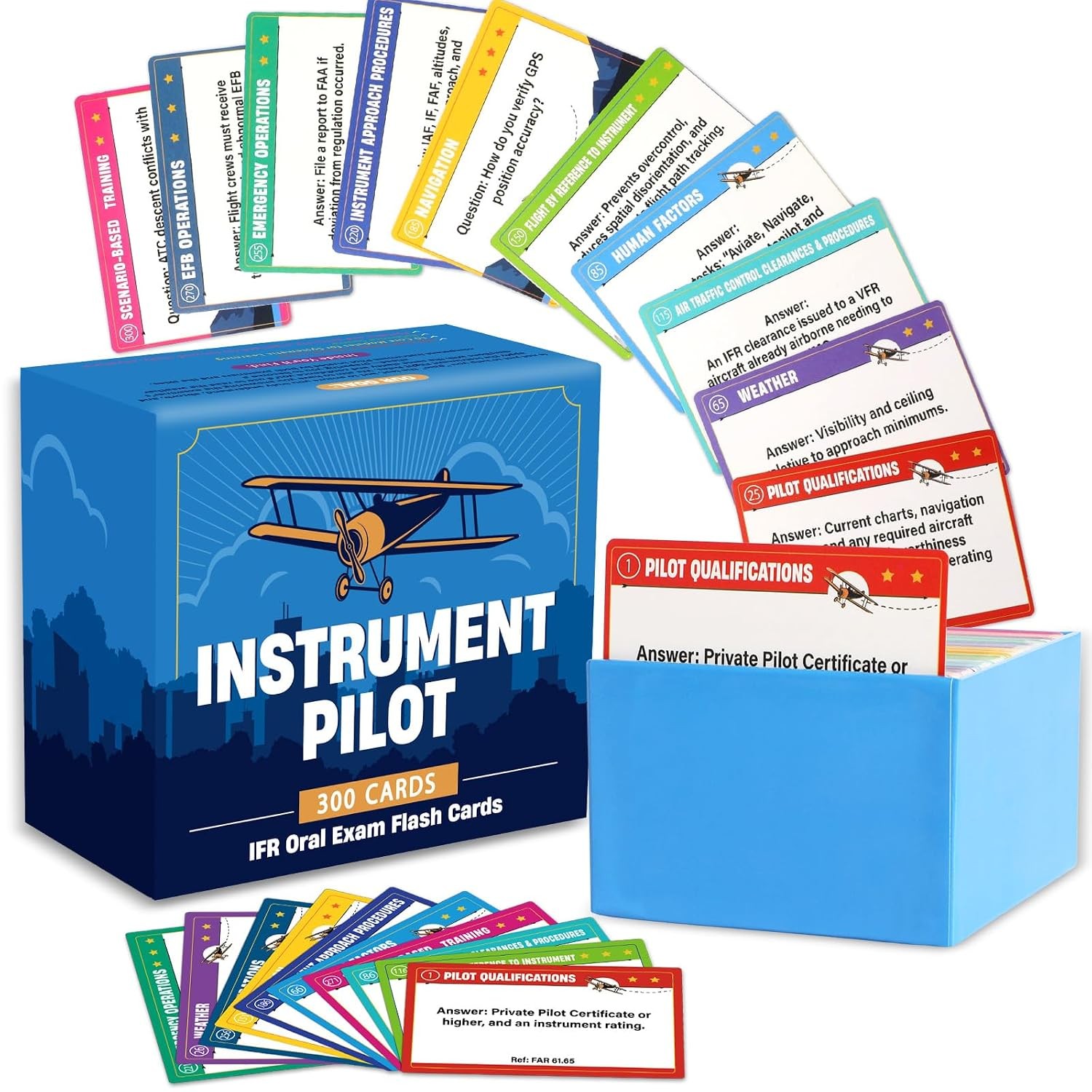 300 Pcs Instrument Pilot IFR Oral Exam Flashcards Covering All Topics Developed