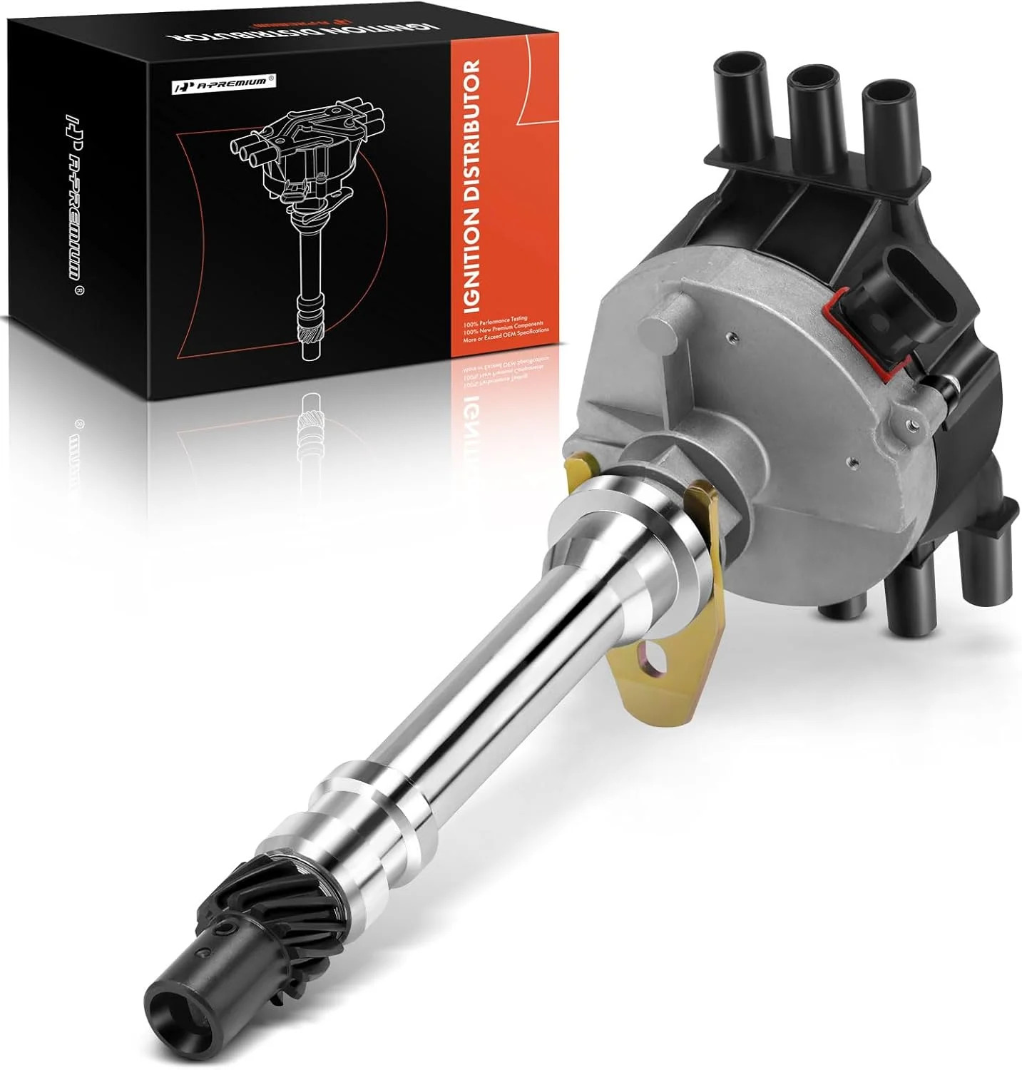 A-Premium Ignition Distributor with Cap & Rotor – Compatible with Chevy, GMC, Is