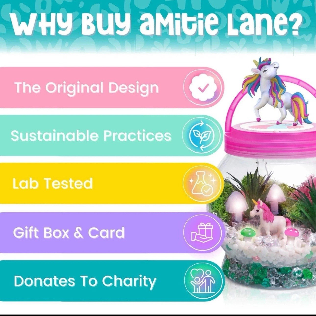 Amitie Lane DIY Light Up Unicorn Kit Childrens Kids Activity Craft