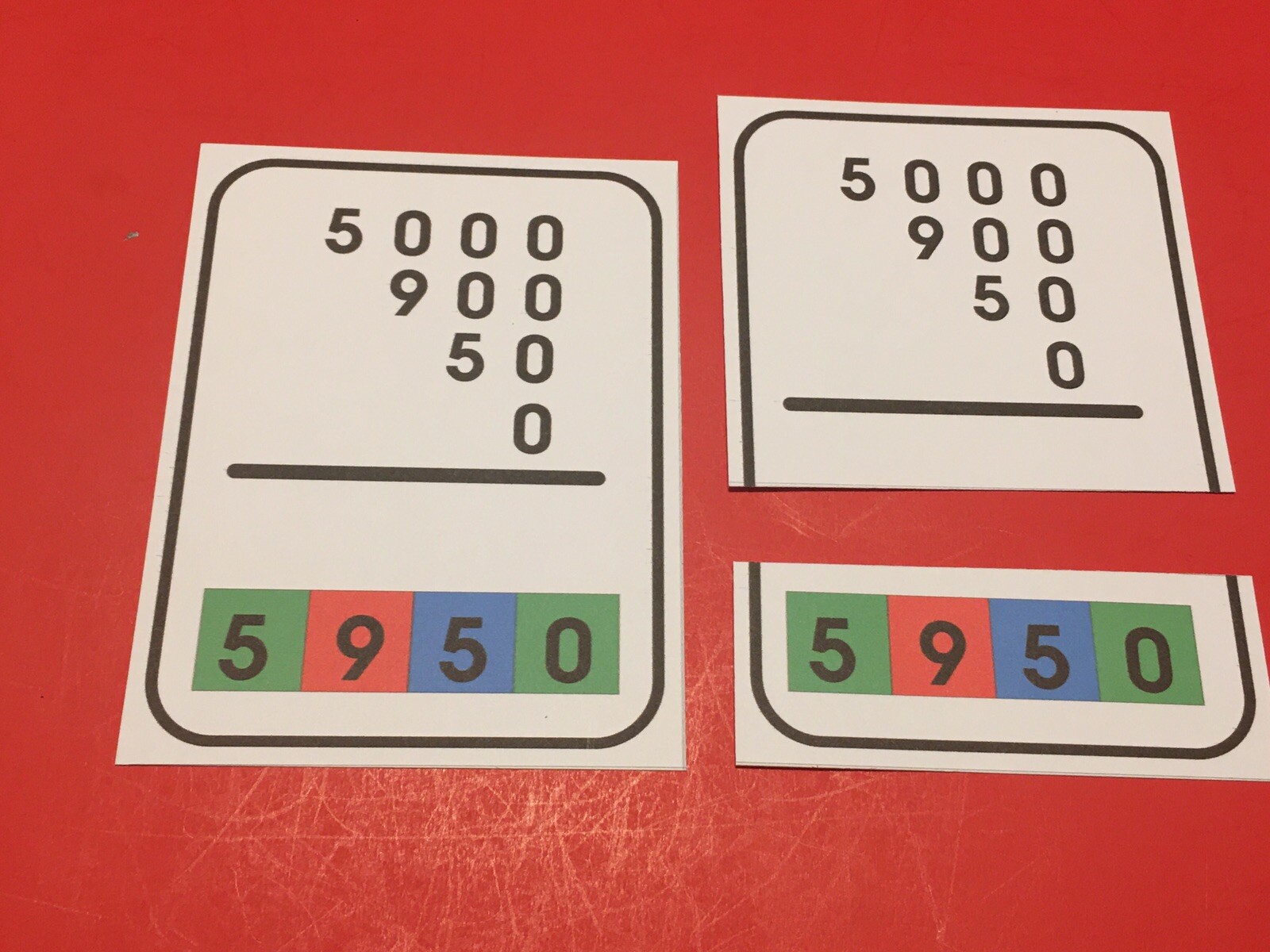 Place Value – Cards for Learning Center – Three Part Cards – Montessori
