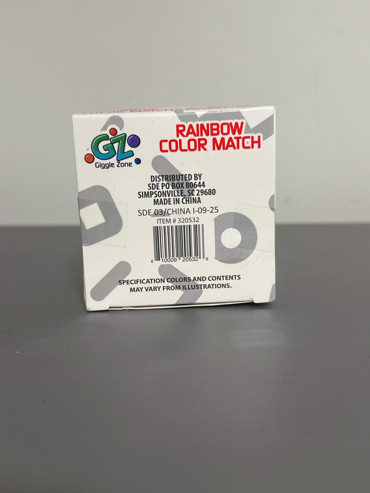 GZ Giggle Zone Rainbow Color Match Puzzle Ball