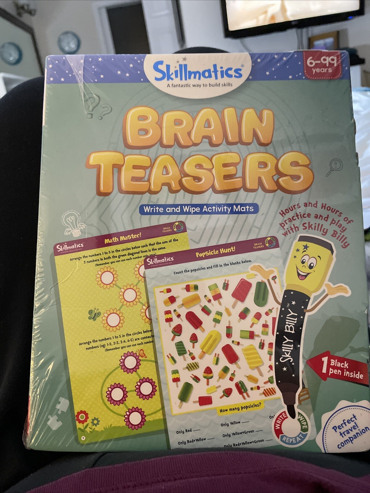 Brain Teasers Write & Wipe Activity Mats Educational Game By Skillmatics Ages 6+