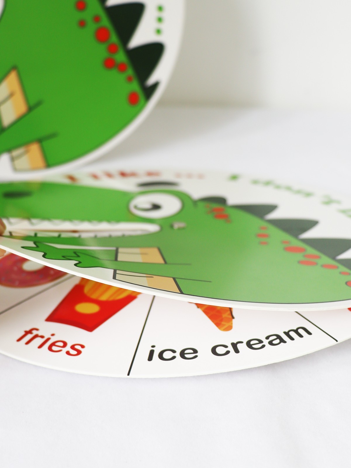 Dinosaur Food Spin Wheel 1Pc Educational Reading Game Toy Preschool Kids