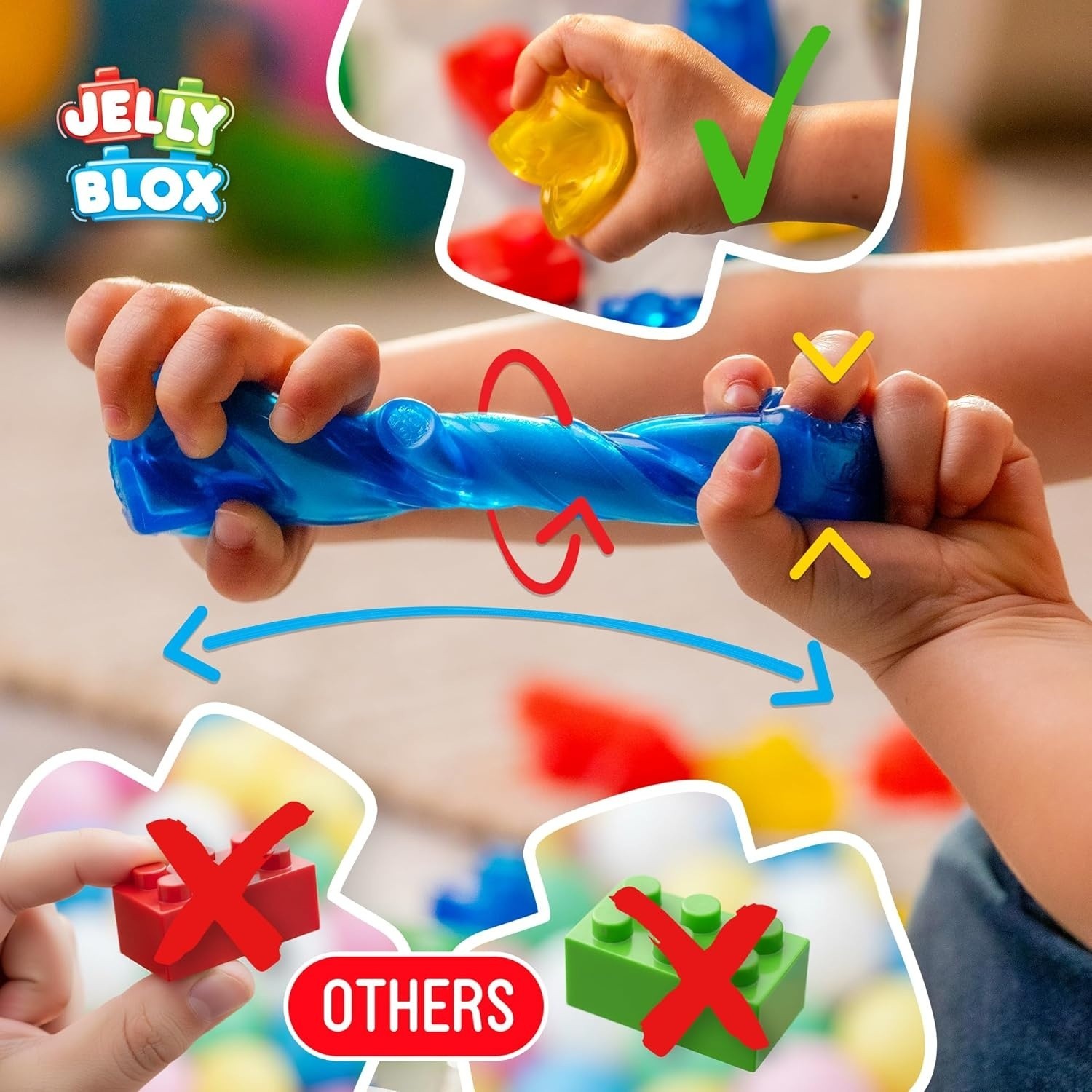 Jelly Blox Classic Castle Set – Includes 45 Pieces Toddler & Preschool Building