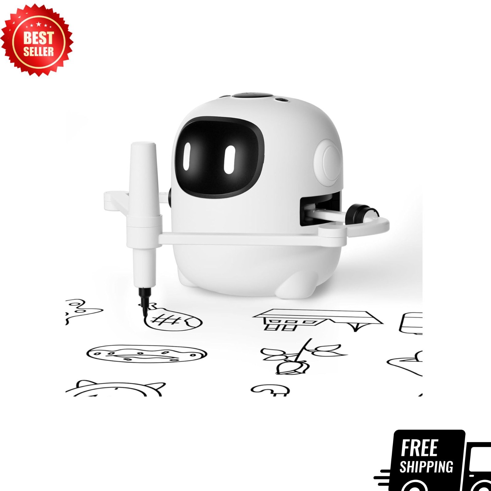 Drawing Robot for Kids w/ 150 Cards Voice Interactive Learning Toy Ages 3-8