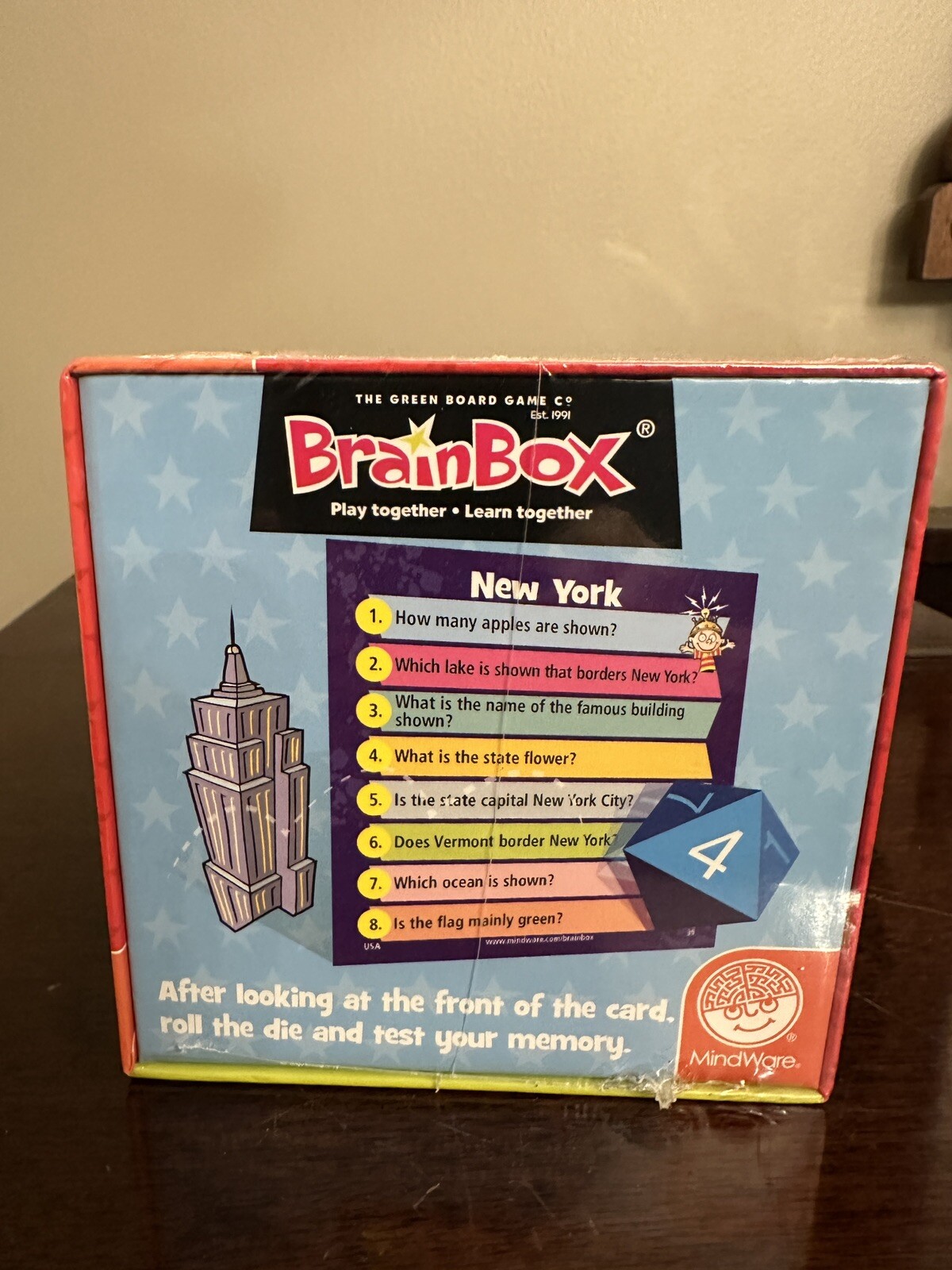 **NEW** MindWare Brain Box “Around The USA” Educational Card Game