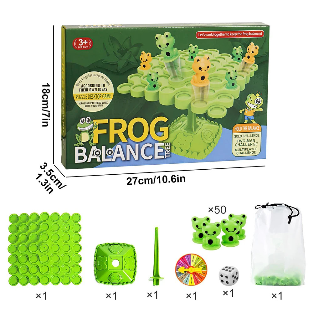 Fun Frog Balance Tree Children Montessori Math Toys Board Game Parent-Child