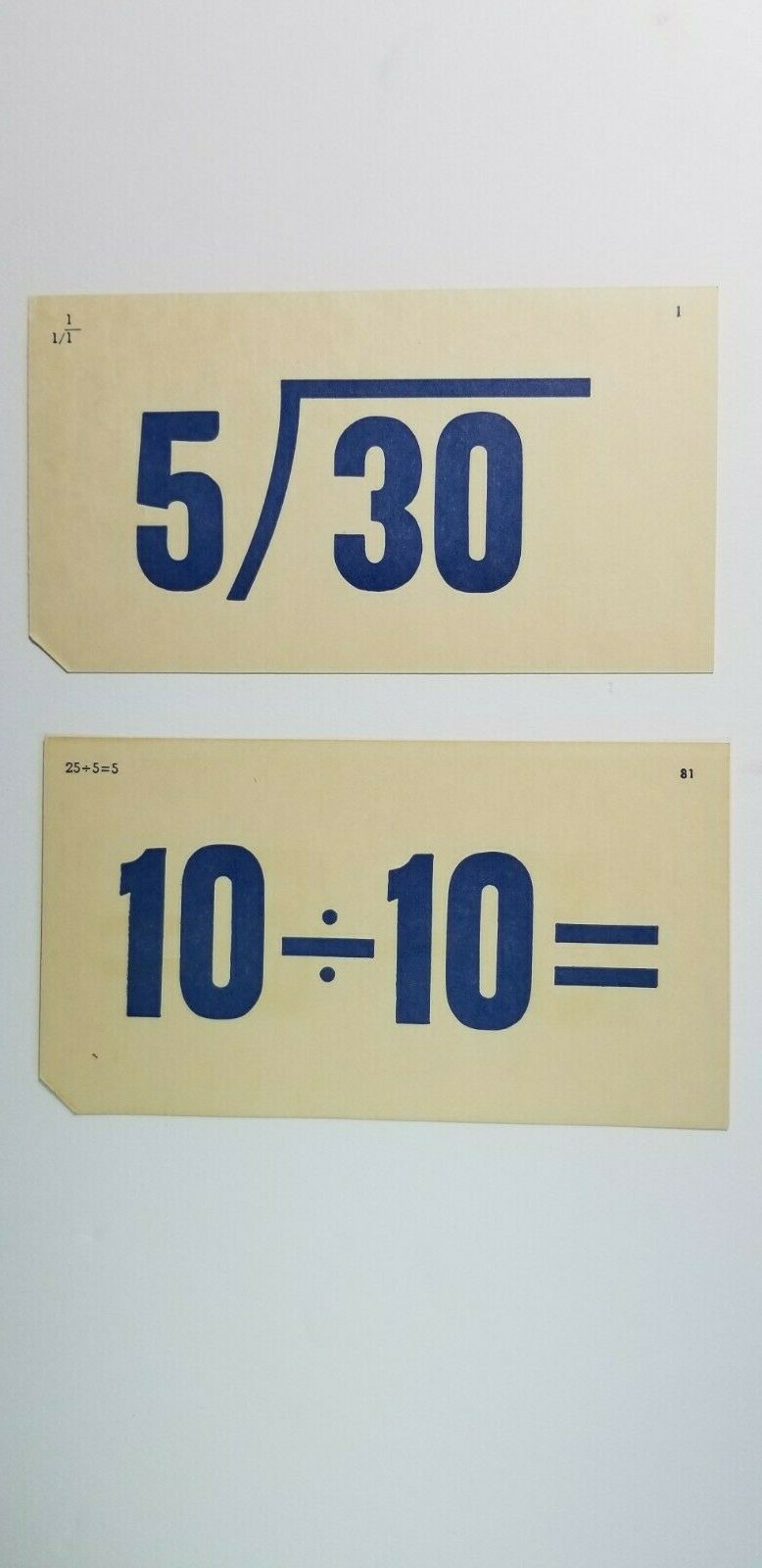 Vintage Flash Cards Division Learning Whitman 1959 Help Yourself Learn Anywhere
