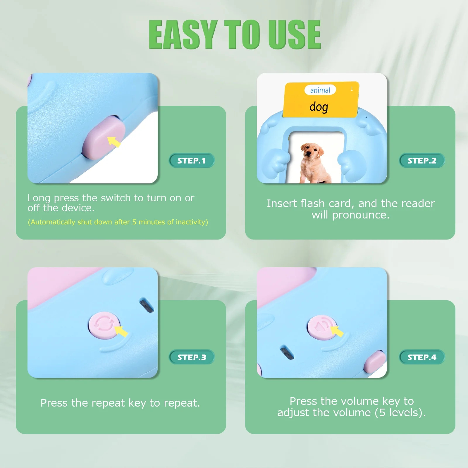 Talking Flash Cards – 224 Sight Words Montessori Learning Toys, Educational Gift
