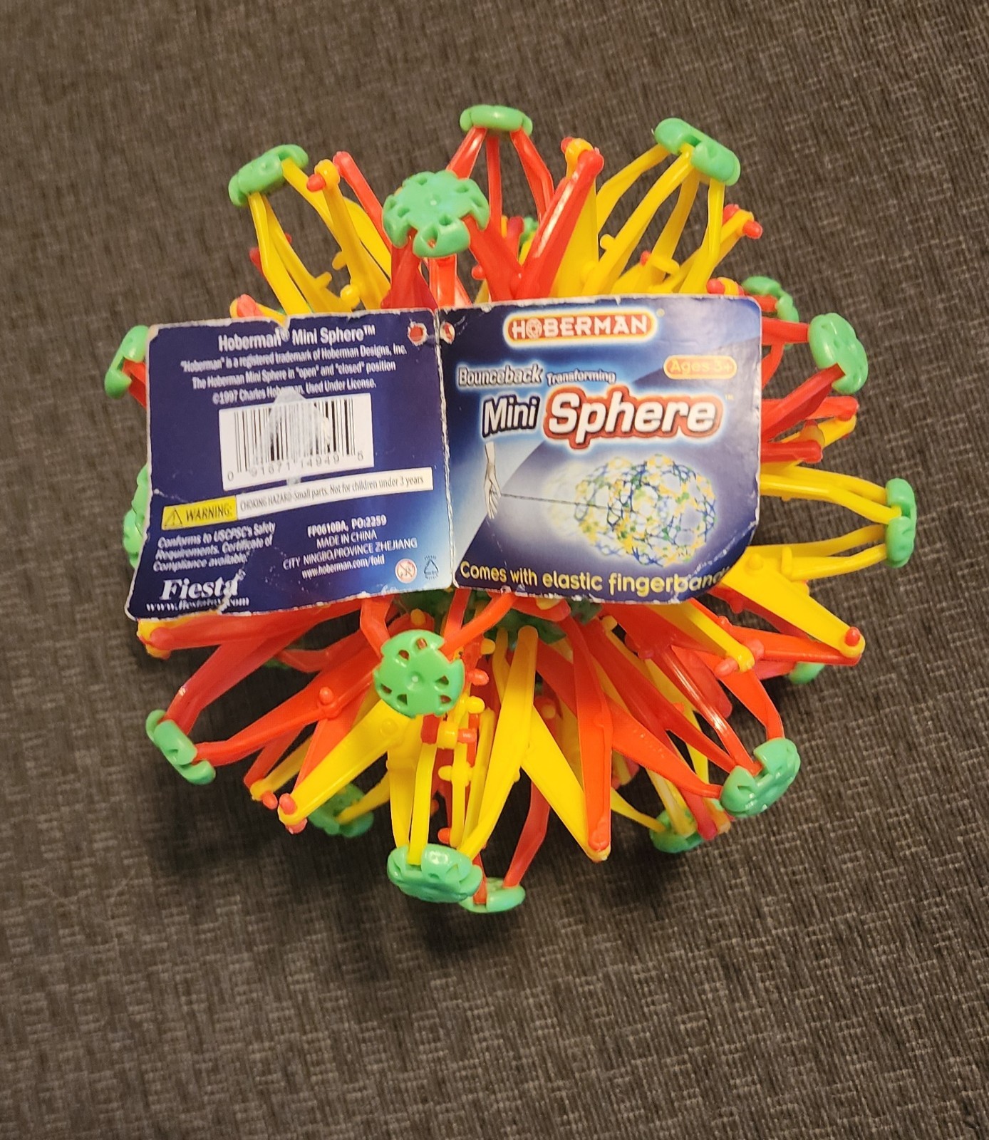 Hoberman Mini Sphere – Multi-Color -Rebounding Transforming Ball