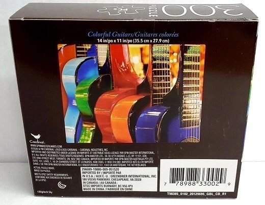 NEW 300 PC PUZZLE SET JIGSAW RAINBOW VEGGIES COLORFUL GUITARS ANTELOPE CANYON