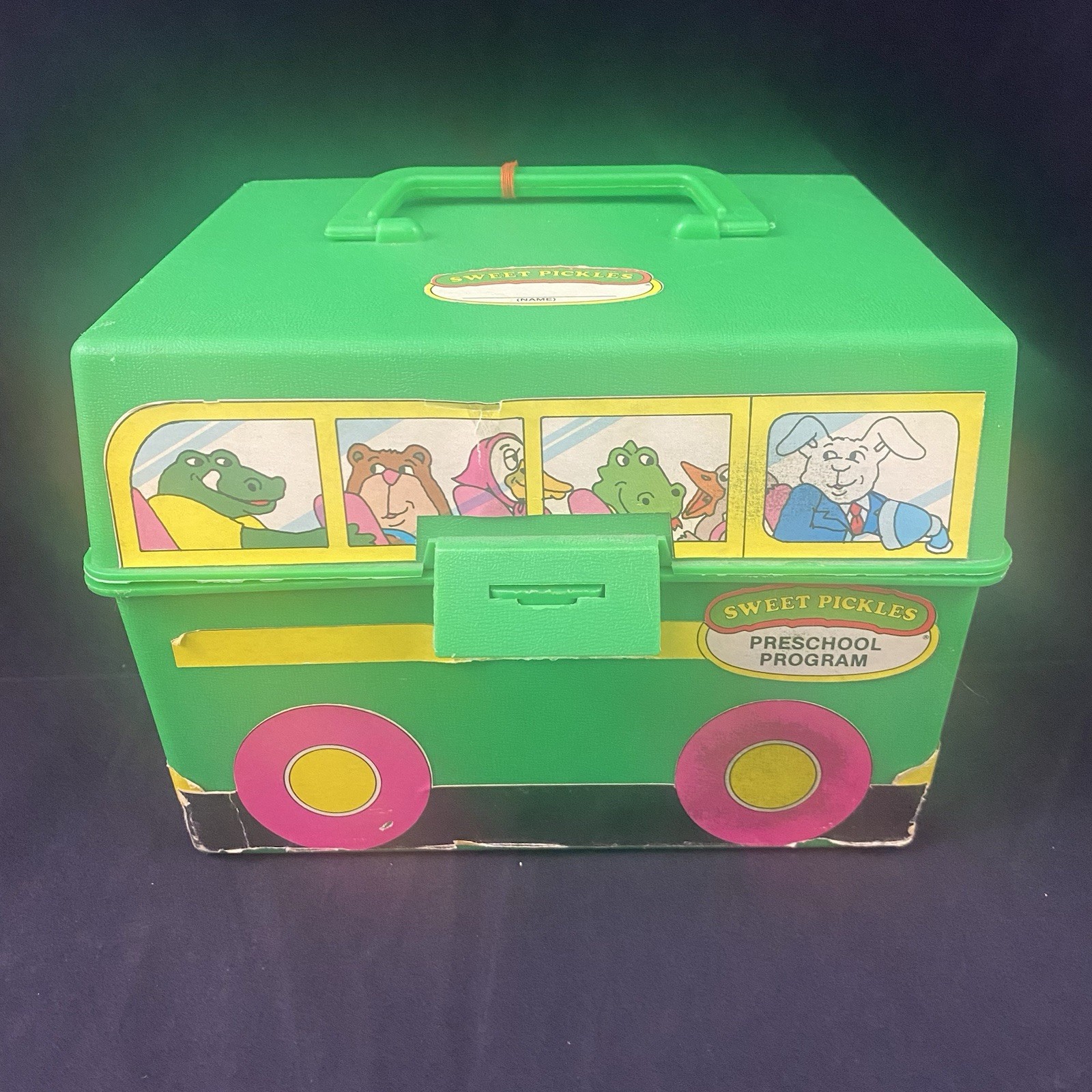 Vintage Sweet Pickles Preschool Program Learning Case Activity Bus Full w/ Cards