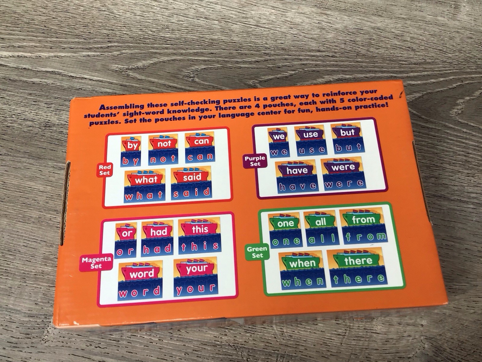 LAKESHORE Learning JJ133 Sight WORD BUILDING PUZZLES LETTER 20