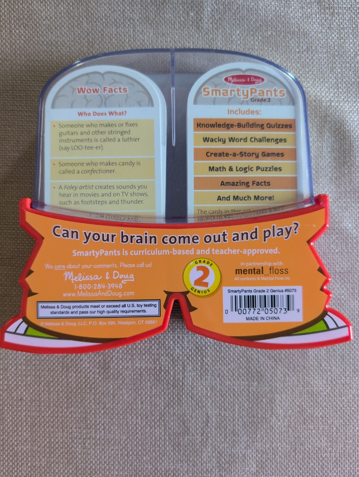Melissa & Doug Smarty Pants GRADE 2 Brain-Building Cards w/Q&A, Puzzles & Games