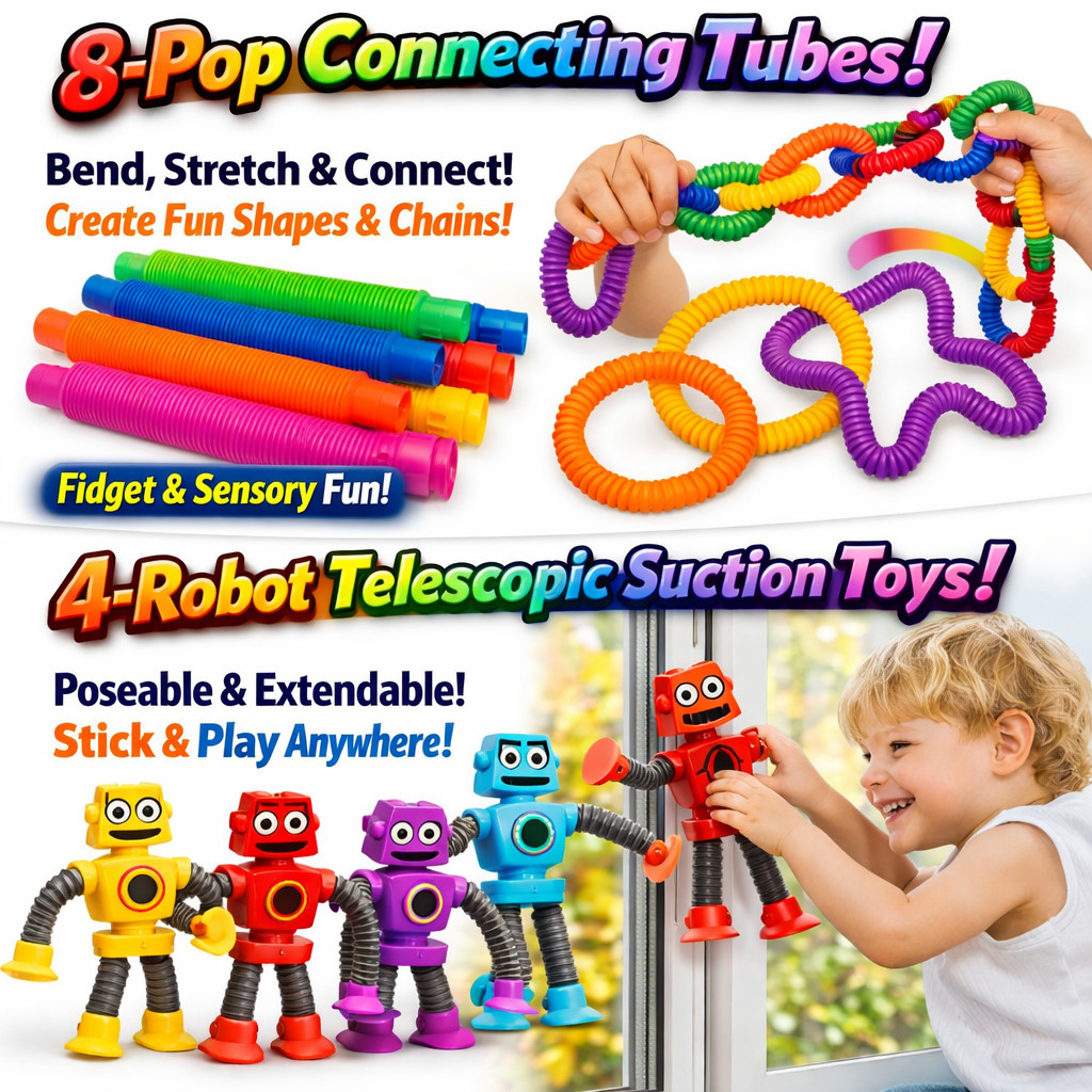 Sensory and Fidget Toy Set for Kids – 20-Piece Colorful Fidget & Sensory Toys