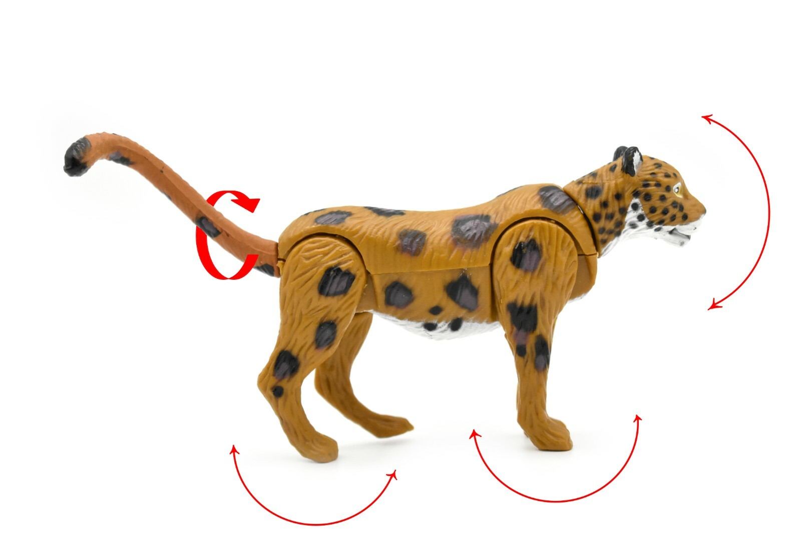 Leopard, Movable Parts, Very Nice Plastic Replica 4 1/2″ – F060 B193