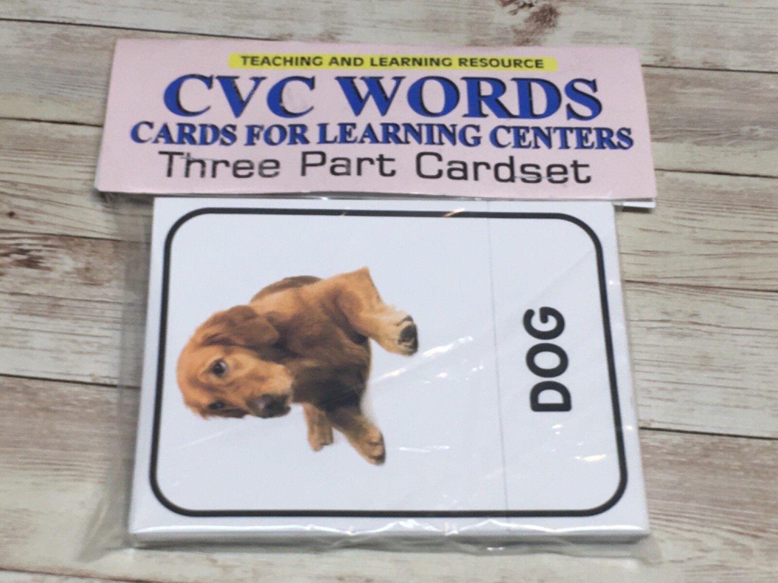 CVC WORDS – Three Part Card set – Cards for Learning Center – Teaching supplies