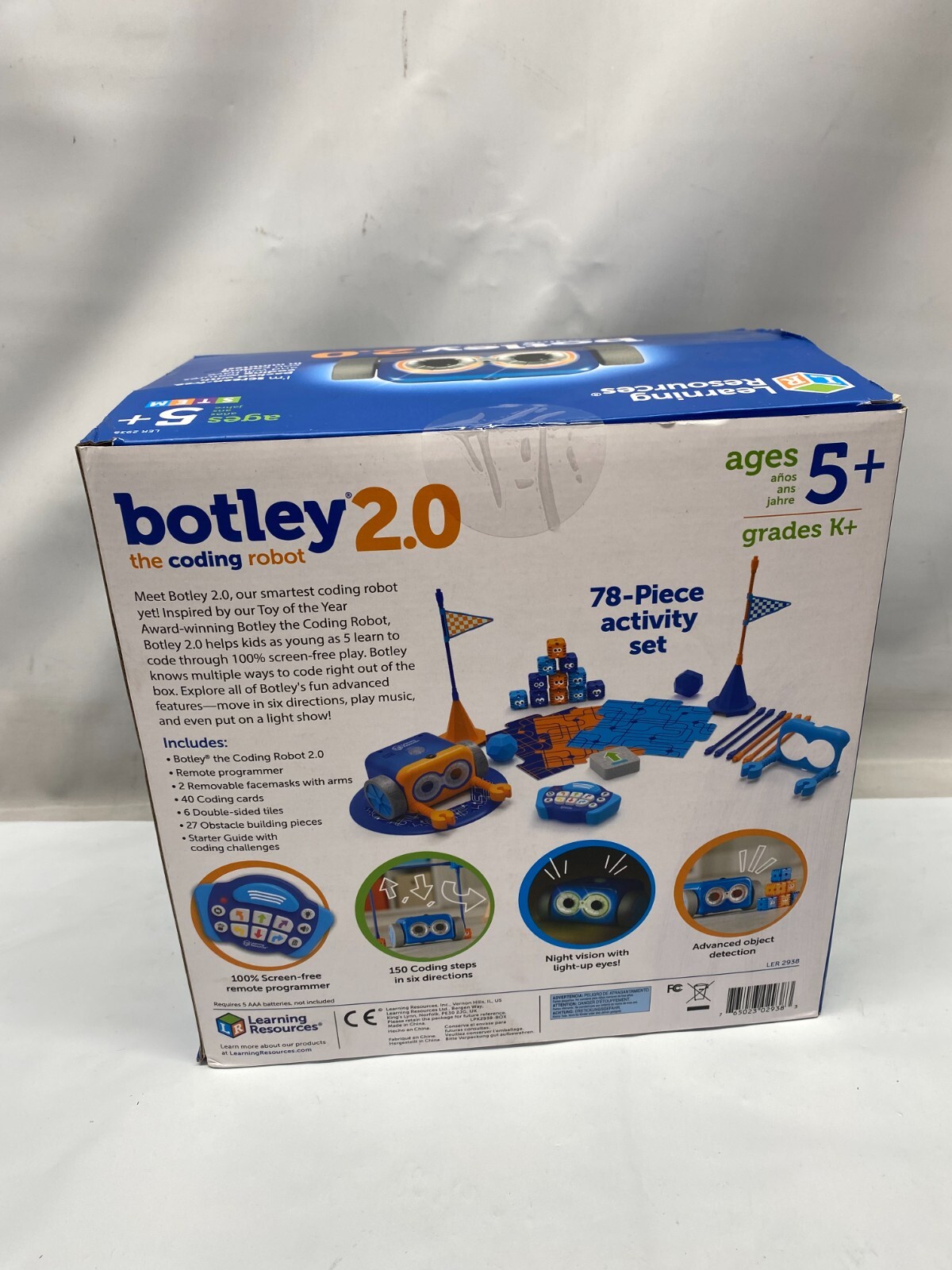 Learning Resources Botley The Coding Robot 2.0 Activity Set – 78 Pieces, Ages 5+