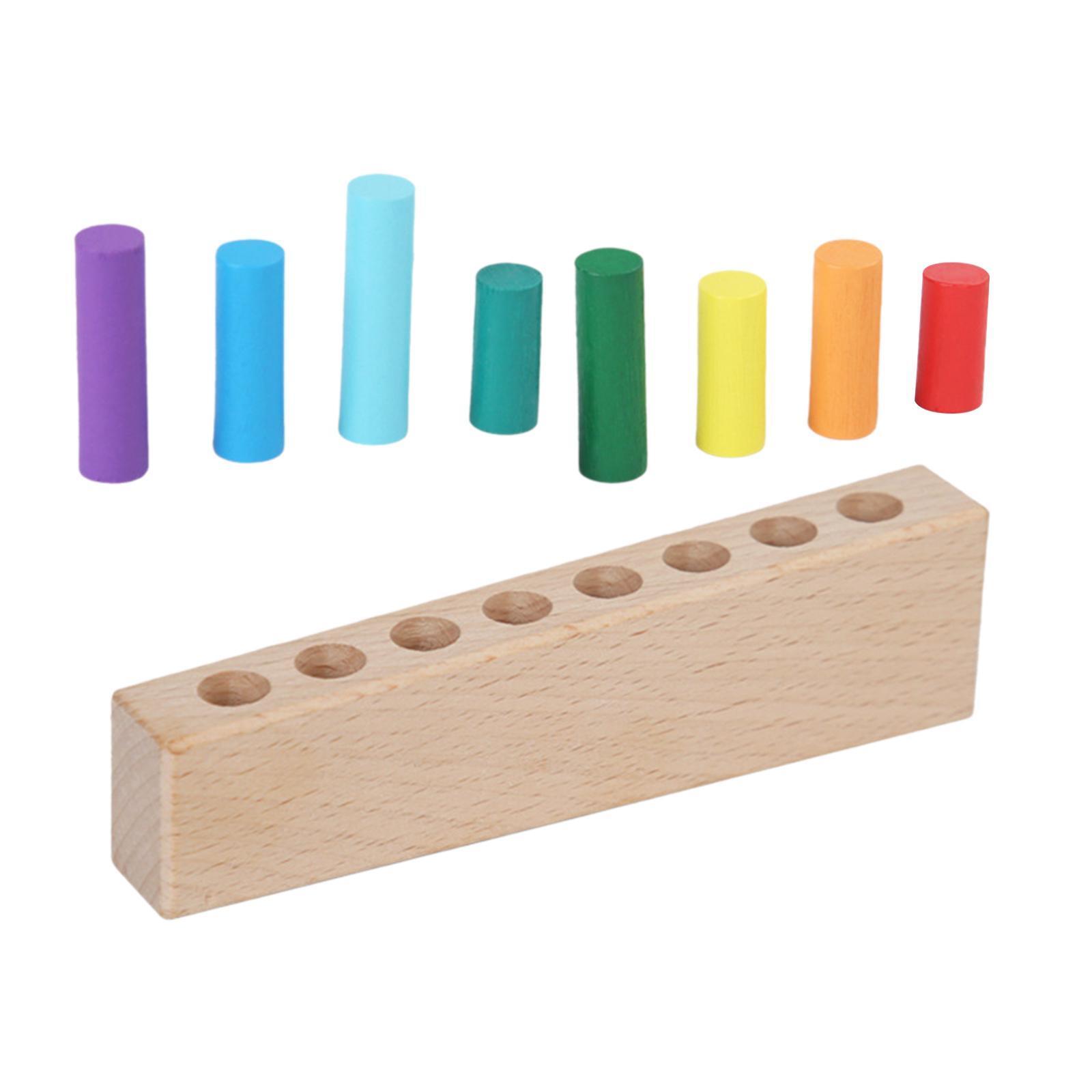 Montessori Wooden Sticks Toys Sensory Toys for Birthday Gift Boys Girls Kids